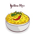 Indian yellow rice vector