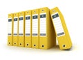 Yellow ring binders Royalty Free Stock Photo