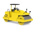 Yellow Road Roller Isolated Royalty Free Stock Photo