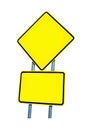 Yellow road-sign