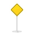 Yellow road sign Royalty Free Stock Photo