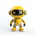 Yellow Robot With Big Eyes - Innovative Vray Tracing Design
