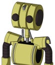 Yellow Robot With Multi-Toroid Head And Two Eyes Royalty Free Stock Photo