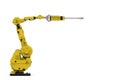 Yellow robotic arm Royalty Free Stock Photo