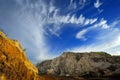 Yellow Rock and Cloud Formation