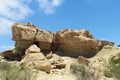 Yellow rock formations Valle de la Luna Ischigualasto Argentina Royalty Free Stock Photo