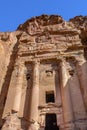 Yellow Rock Tombs Morning Street of Facades Petra Jordan Royalty Free Stock Photo