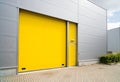 Yellow roller door Royalty Free Stock Photo