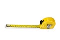 Yellow rolling meter on the white background.