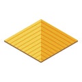 Yellow roof icon, isometric style