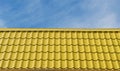 Yellow roof tiles. Royalty Free Stock Photo