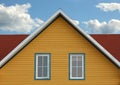 Yellow roof top in Magdalein island Royalty Free Stock Photo