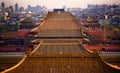 Yellow Roofs Forbidden City Beijing China Royalty Free Stock Photo