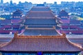 Yellow Roofs Forbidden City Beijing China Royalty Free Stock Photo