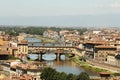 Yellow roofs and river Florence view Royalty Free Stock Photo