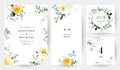 Yellow rose, peony, white lilac, tulip, magnolia, spring garden flowers, mint eucalyptus, greenery Royalty Free Stock Photo