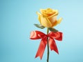 Yellow roses mean warm love and happiness. Friendship. Generative AI.