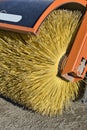 Rotating industrial brush of a street cleaning tractor