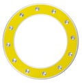 Yellow round frame