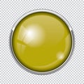 Yellow round web buttons with glossy effect Royalty Free Stock Photo