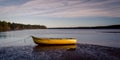 Yellow rowboat Royalty Free Stock Photo