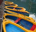 Yellow Rowboats Royalty Free Stock Photo