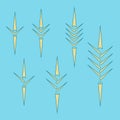 Rowing boat icon set isolated. olympic classes Royalty Free Stock Photo