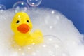 Yellow Rubber Duck in Bath Royalty Free Stock Photo