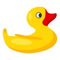 Yellow Rubber Duck for Bath Isolated Illustraton