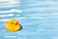 Yellow Rubber duck float in a water Royalty Free Stock Photo