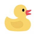Yellow rubber duck icon. Rubber duck bath toy Royalty Free Stock Photo