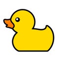 Yellow rubber duck icon Royalty Free Stock Photo