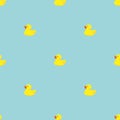 Yellow Rubber Duck Seamless Pattern