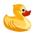 Yellow rubber duck. Vector illustration Royalty Free Stock Photo