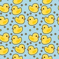 Yellow Rubber Ducks Pattern Royalty Free Stock Photo