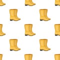 Yellow rubber waterproof boots Royalty Free Stock Photo