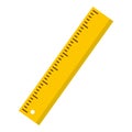 Yellow ruler icon isolated