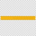 Yellow ruler. Instrument of measurement vector illustration