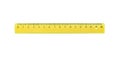 The yellow ruler is plastic for measuring centimeters Royalty Free Stock Photo