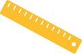 Yellow Ruler vector Royalty Free Stock Photo