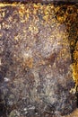 Yellow rusty metal surface with texture Royalty Free Stock Photo