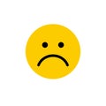 yellow sad face emoticon icon Royalty Free Stock Photo