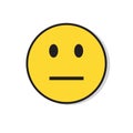 Yellow Sad Face Negative People Emotion Icon