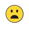 Yellow Sad Face Shocked Negative People Emotion Icon Royalty Free Stock Photo