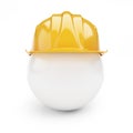 Yellow safety helmet