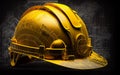 Yellow safety helmet, Engineering Concept. Generative Ai Royalty Free Stock Photo
