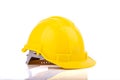 Yellow safety helmet or hard hat isolated on white background Royalty Free Stock Photo