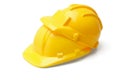 Yellow safety helmets