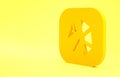 Yellow Salt stone icon isolated on yellow background. Minimalism concept. 3d illustration 3D render