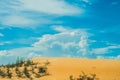 Yellow sand in the desert, Vietnam Royalty Free Stock Photo